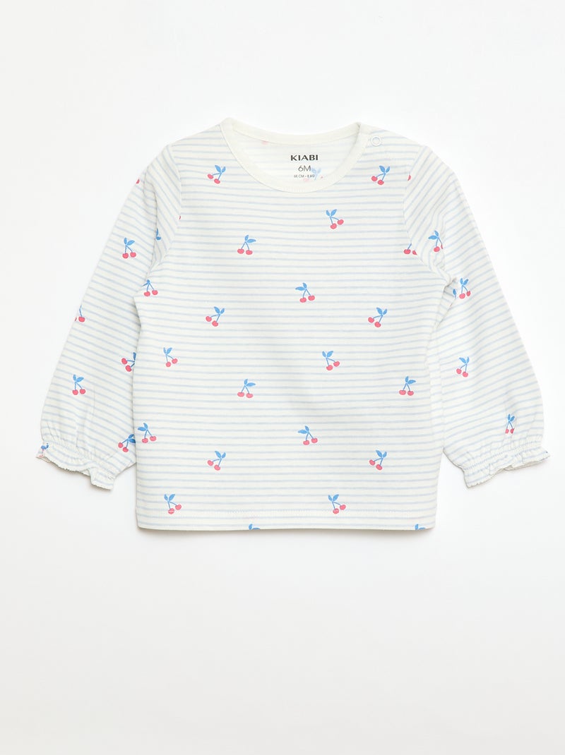 Set van 2 bedrukte T-shirts Wit - Kiabi