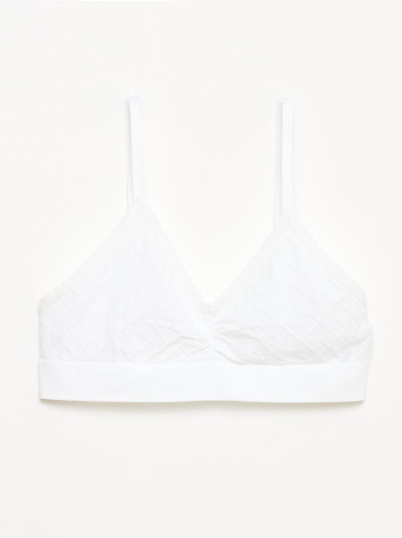 Set van 2 beha's van gewatteerde tricot Wit - Kiabi