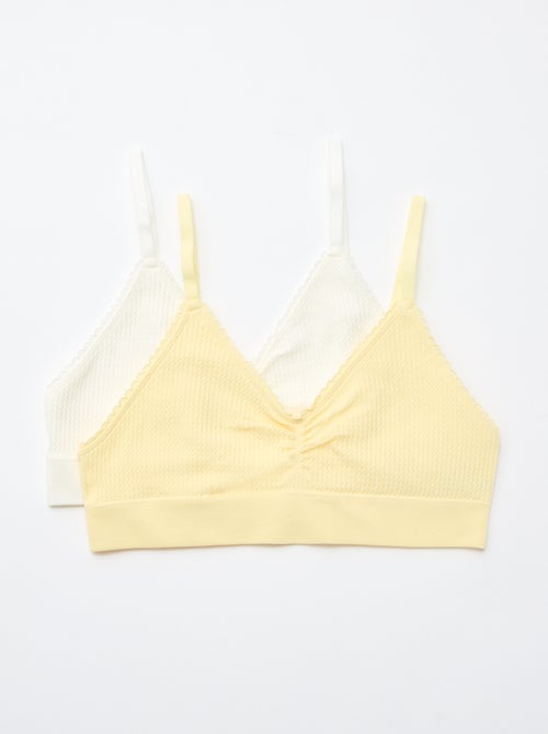 Set van 2 beha's van ribtricot - Kiabi