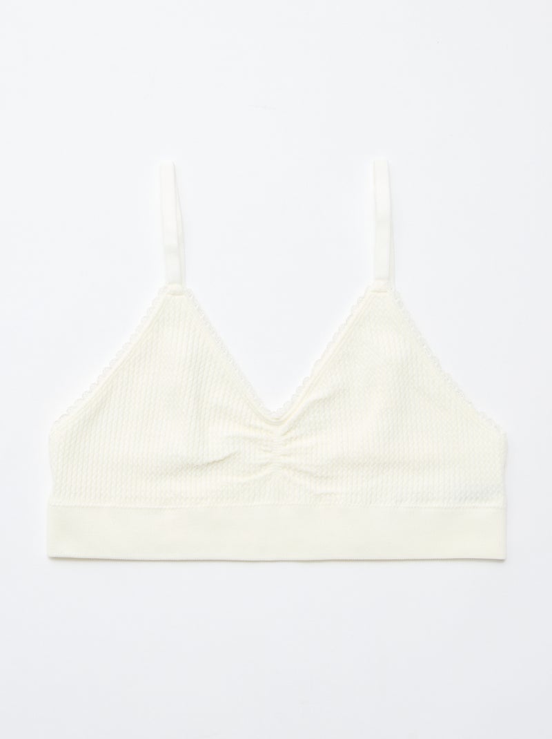 Set van 2 beha's van ribtricot Geel - Kiabi