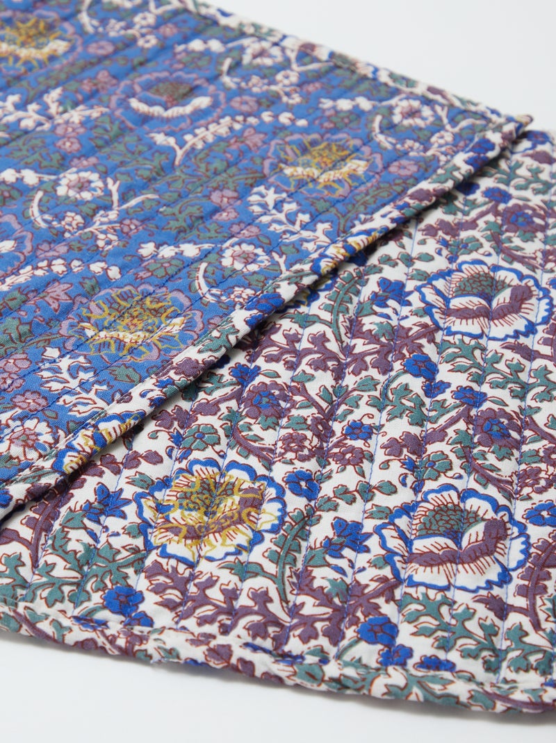 Set van 2 bloemige placemats (32x45 cm) - Kiabi Home BLAUW - Kiabi