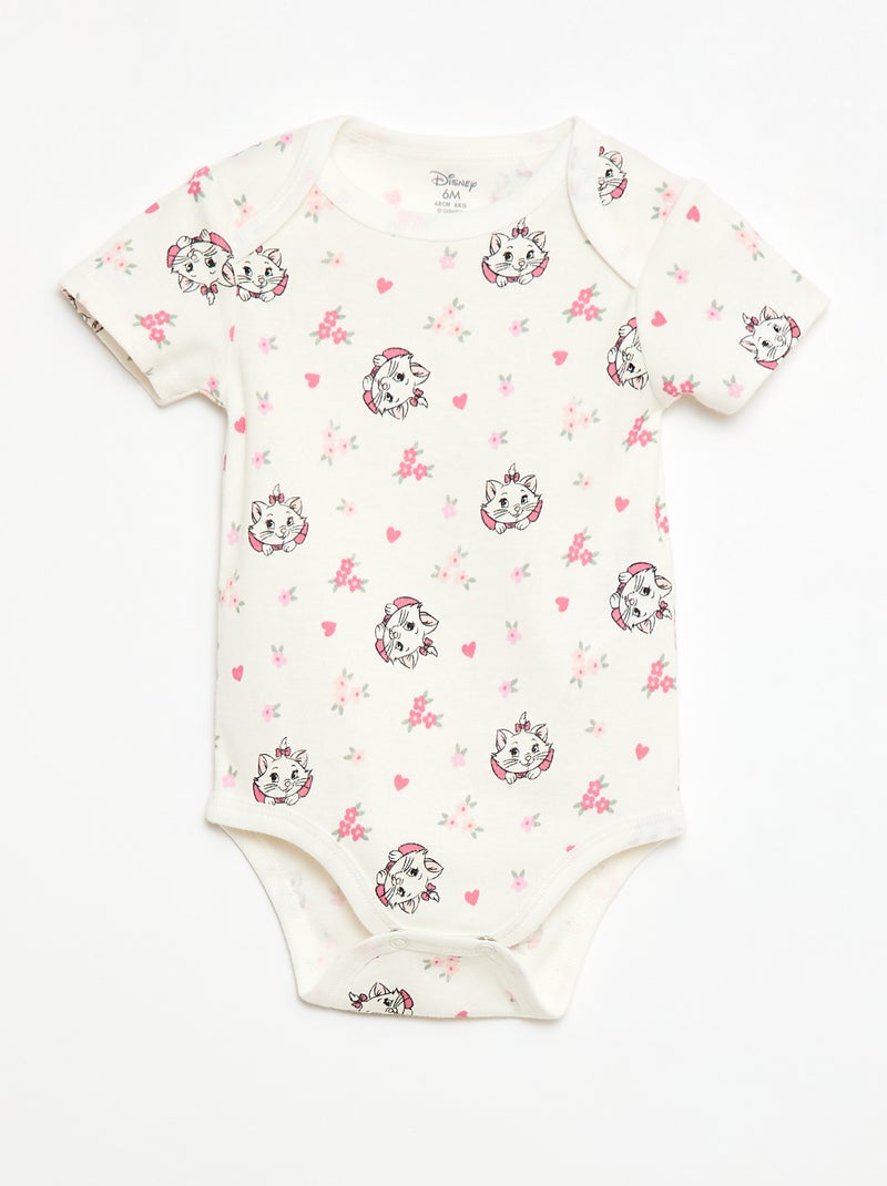 Set van 2 bodies met korte mouwen 'Disney' 'Marie' Rose - Kiabi