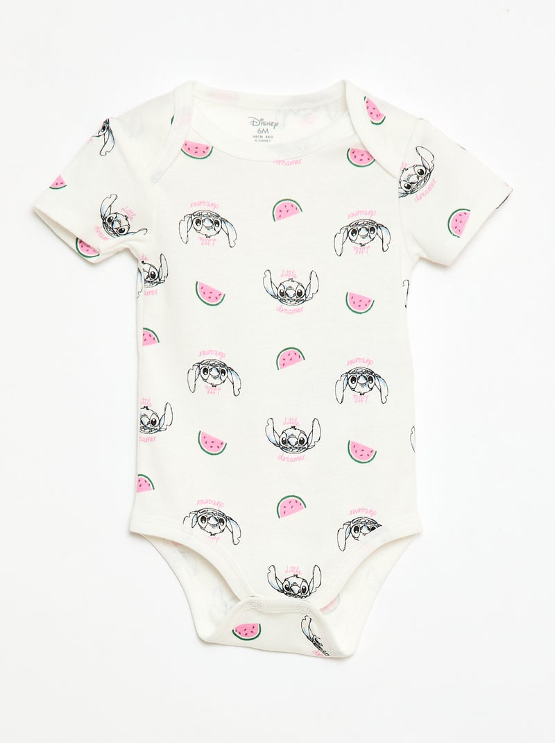 Set van 2 bodies met korte mouwen 'Disney' 'Stitch' Blauw - Kiabi