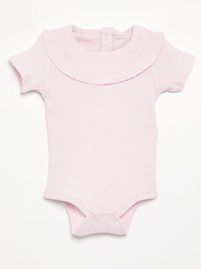 Set van 2 bodies van fijne ribstof Rose - Kiabi