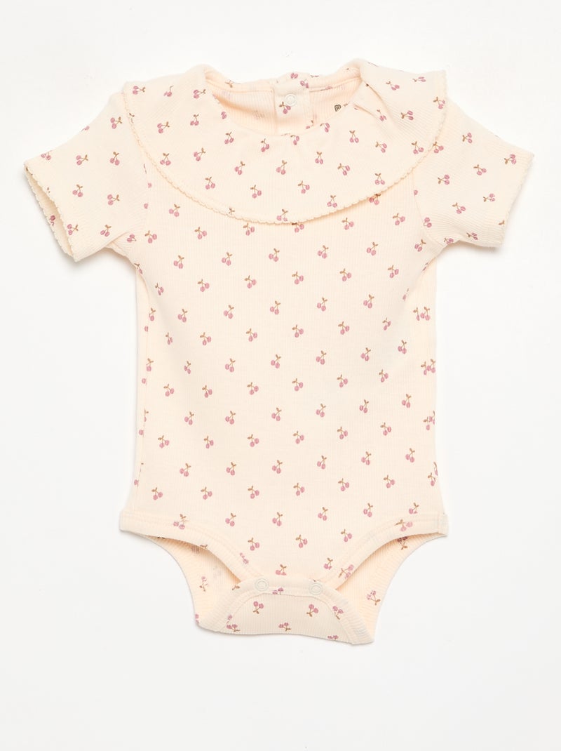 Set van 2 bodies van fijne ribstof Rose - Kiabi