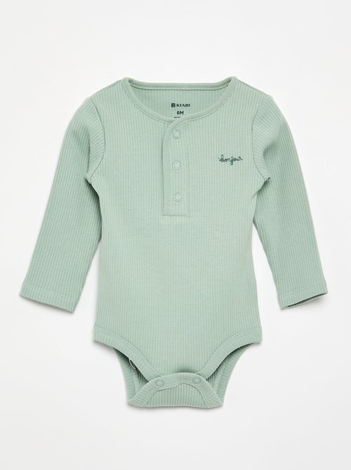 Set van 2 bodies van ribtricot - Kiabi