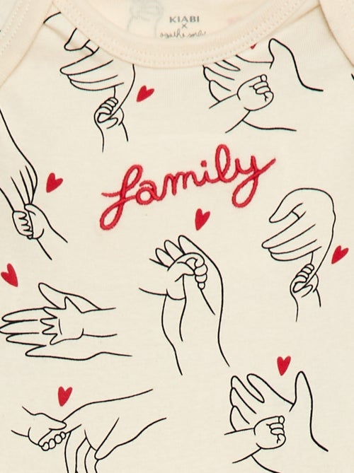 Set van 2 bodys met family-print 'Agathe Sorlet x Kiabi' - Valentijnsdag - Kiabi