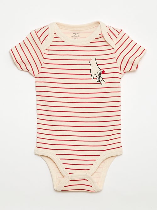 Set van 2 bodys met family-print 'Agathe Sorlet x Kiabi' - Valentijnsdag - Kiabi