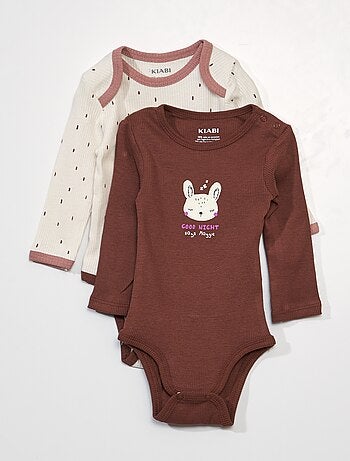 Set van 2 body's van ribstof - Kiabi