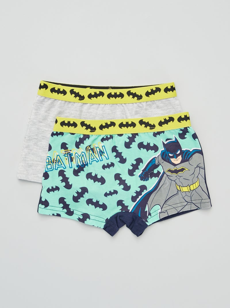 Set van 2 boxershorts 'Batman' grijs / groen - Kiabi
