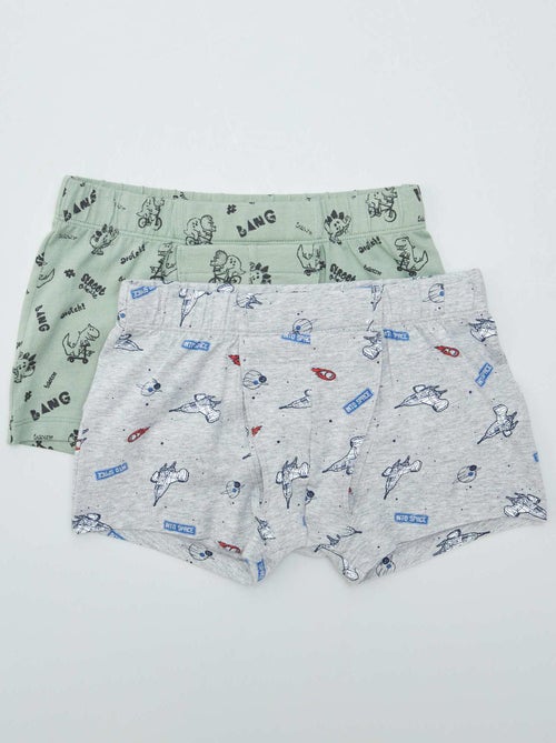 Set van 2 boxershorts met klittenband - gemakkelijk aan te trekken collectie - Kiabi