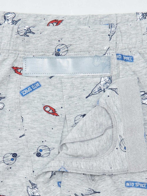 Set van 2 boxershorts met klittenband - gemakkelijk aan te trekken collectie - Kiabi