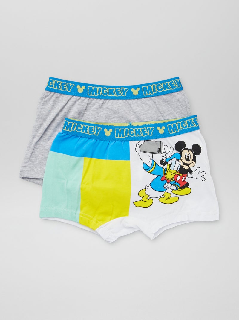 Set van 2 boxershorts 'Mickey' grijs / wit - Kiabi