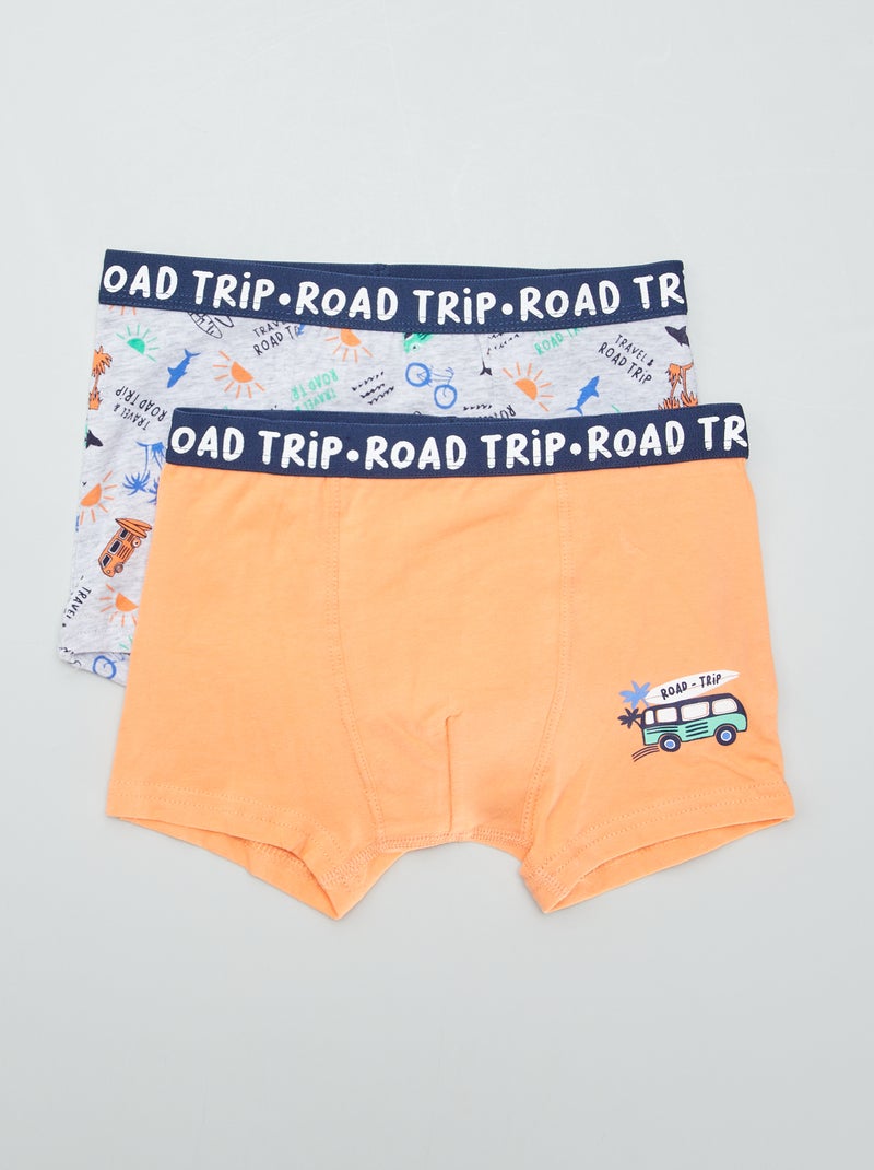 Set van 2 boxershorts 'Petit Béguin' ORANJE - Kiabi