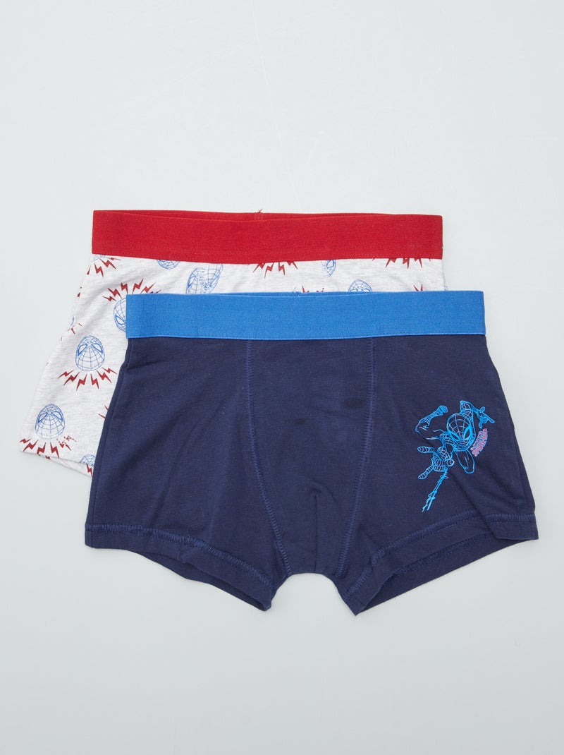 Set van 2 boxershorts 'Spider-Man' GRIJS - Kiabi