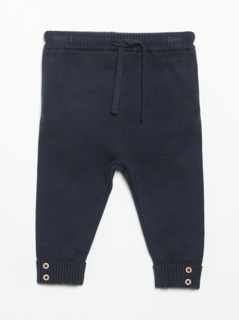 Set van 2 broeken van gebreid katoen Blauw - Kiabi