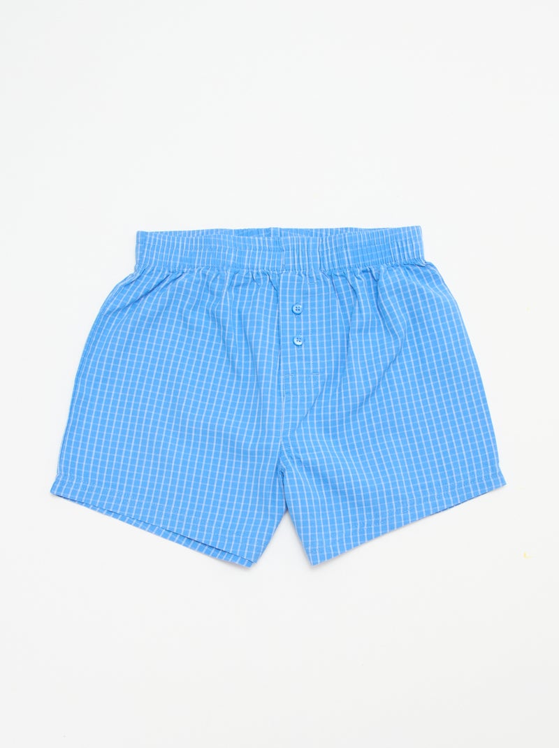 Set van 2 casual herenboxershorts met fantasiemotieven Blauw - Kiabi