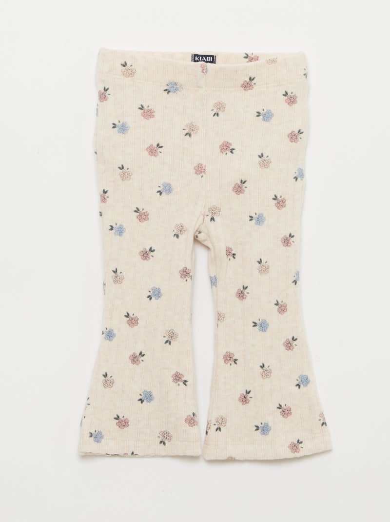 Set van 2-delige pluizige tricot - babykleding Biege - Kiabi