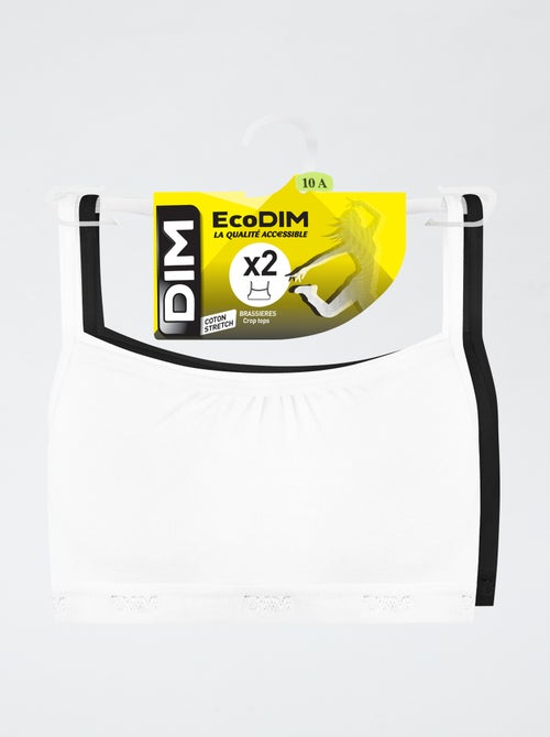 Set van 2 'DIM' hemdjes van effen katoen - Kiabi