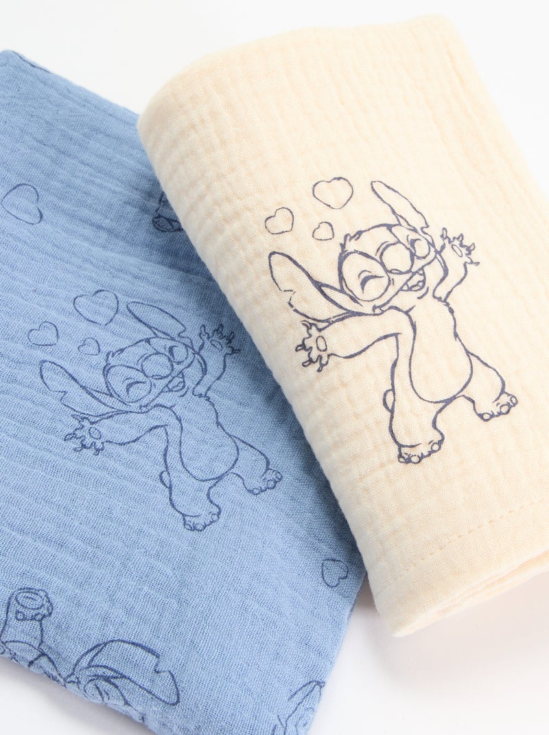 Set van 2 "Disney" hydrofiele doeken Blauw - Kiabi