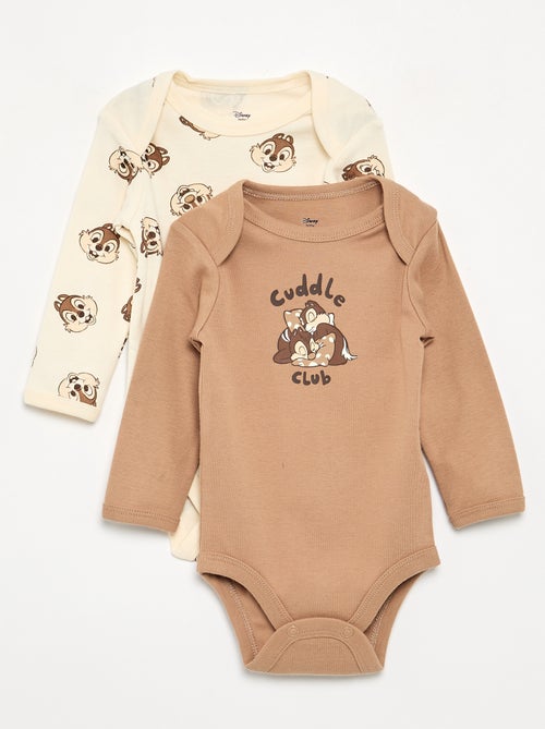Set van 2 Disney "Knabbel en Babbel" bodies - Kiabi Set van 2 Disney "Knabbel en Babbel" bodies - Kiabi