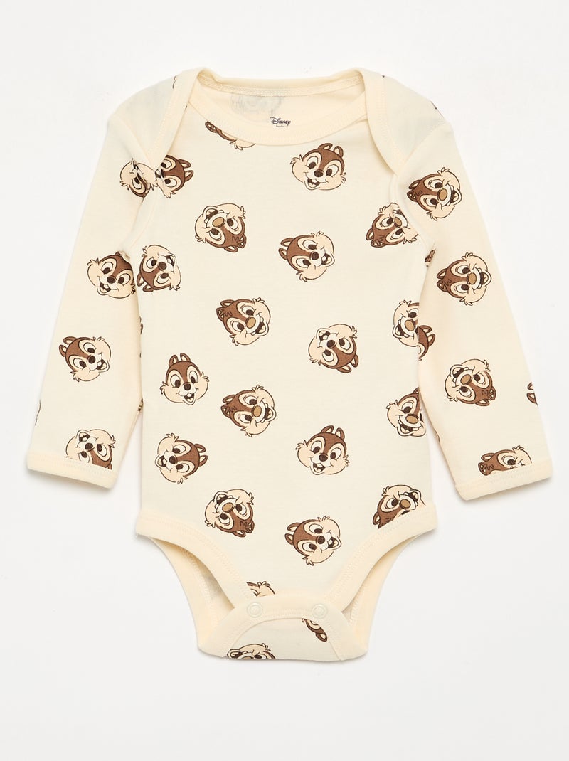 Set van 2 Disney "Knabbel en Babbel" bodies Biege - Kiabi