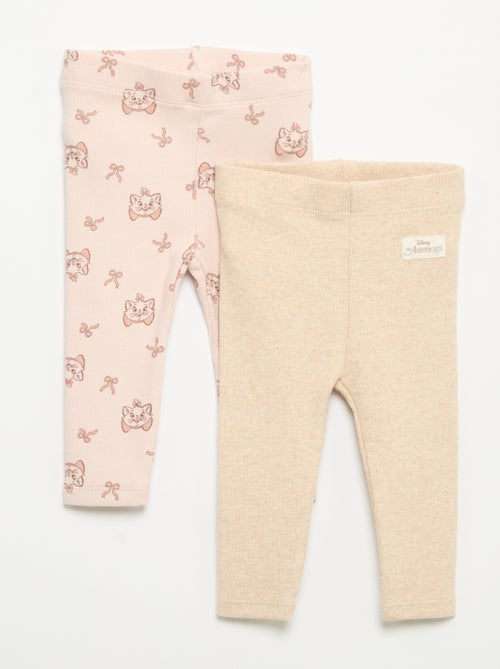 Set van 2 'Disney' leggings van geribd jerseytricot - Kiabi