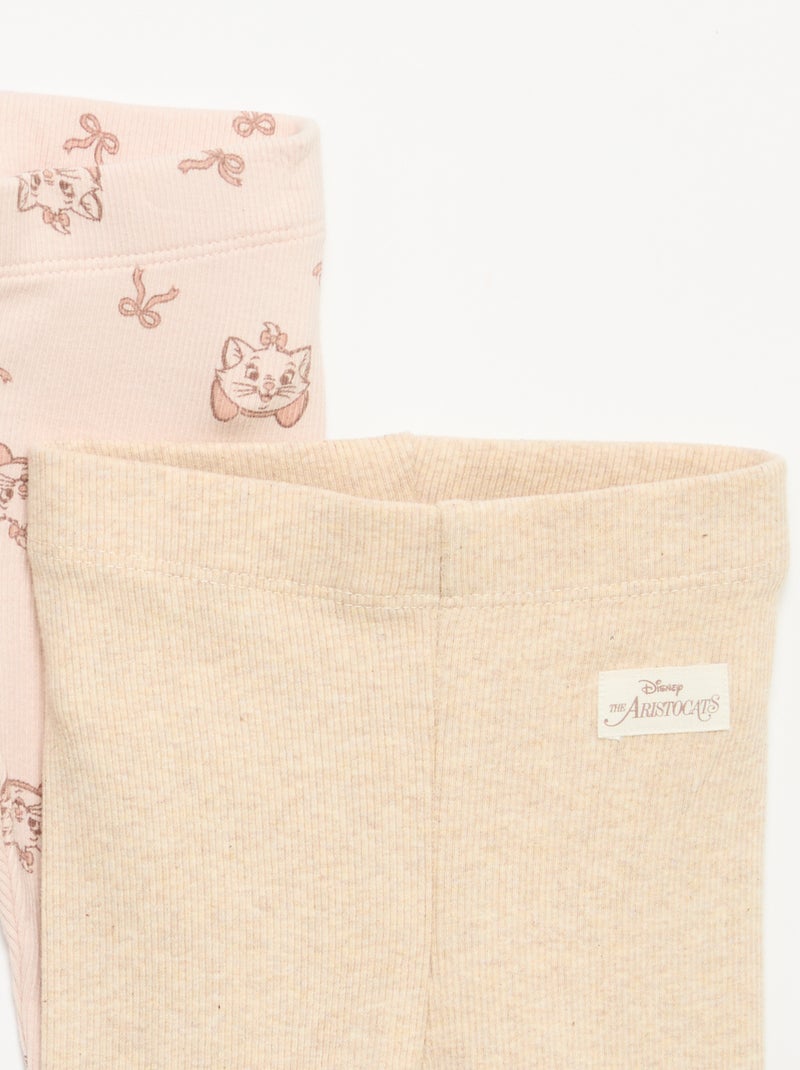 Set van 2 'Disney' leggings van geribd jerseytricot Rose - Kiabi