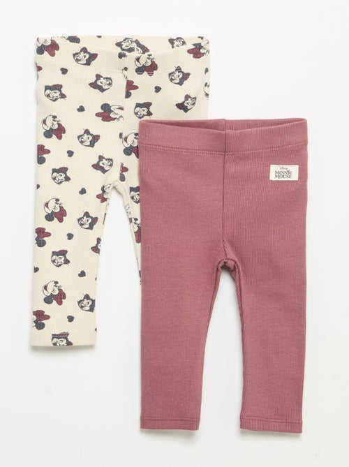 Set van 2 'Disney' leggings van geribde stof - Kiabi