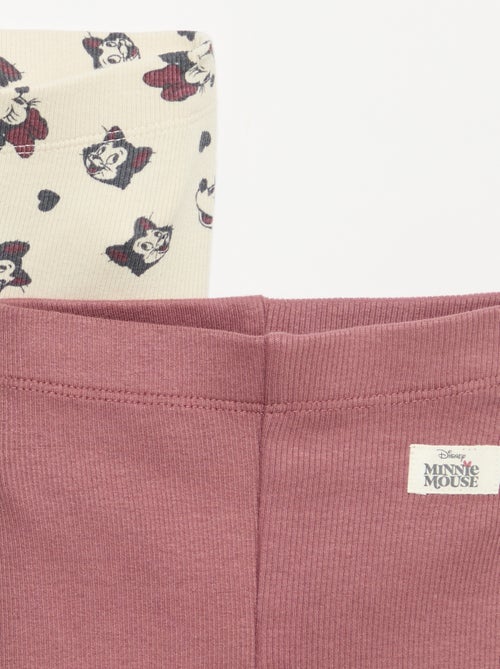 Set van 2 'Disney' leggings van geribde stof - Kiabi