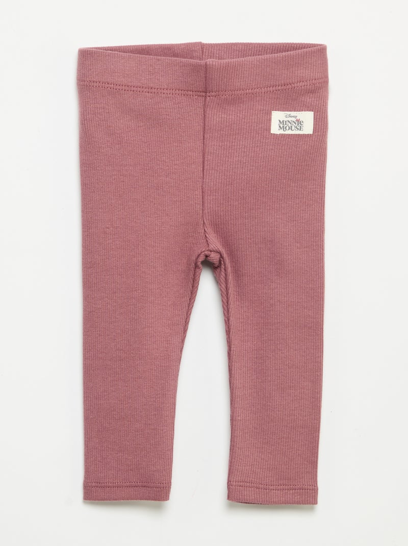 Set van 2 'Disney' leggings van geribde stof Biege - Kiabi