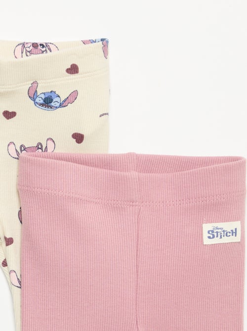 Set van 2 'Disney' leggings van ribgebreide stof - Kiabi