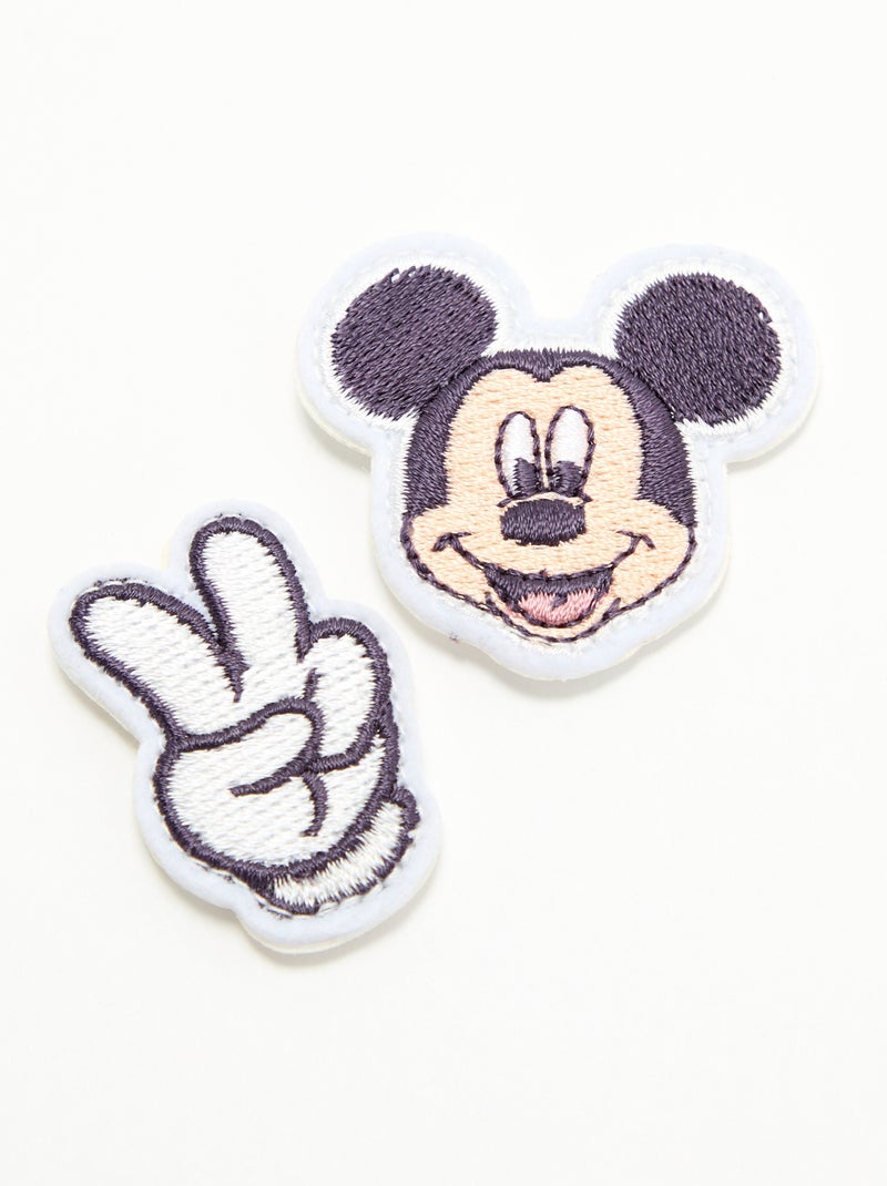 Set van 2 'Disney'-patches om op klittenband te schuiven Biege - Kiabi