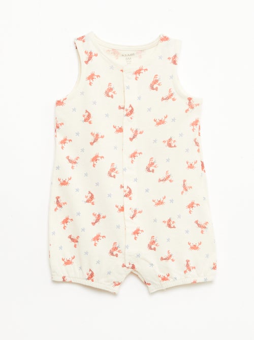 Set van 2 dunne slaappakken met drukknoopsluiting - Kiabi