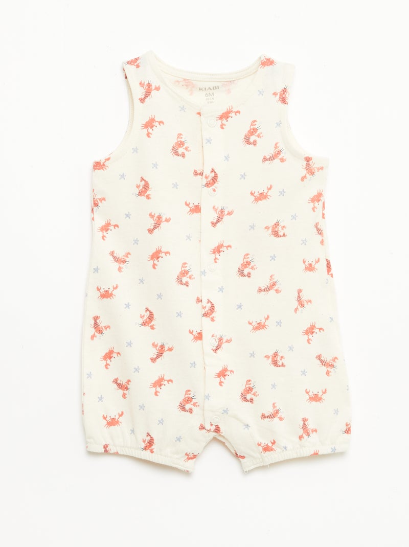 Set van 2 dunne slaappakken met drukknoopsluiting Blauw - Kiabi