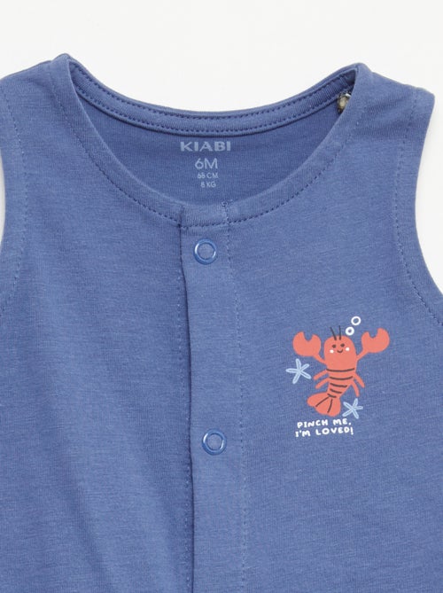 Set van 2 dunne slaappakken met drukknoopsluiting - Kiabi