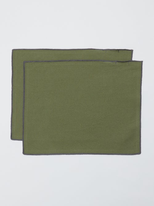 Set van 2 effen 2-in-1 placemats/servetten 32 x 40 cm - Kiabi Home - Kiabi Set van 2 effen 2-in-1 placemats/servetten 32 x 40 cm - Kiabi Home - Kiabi