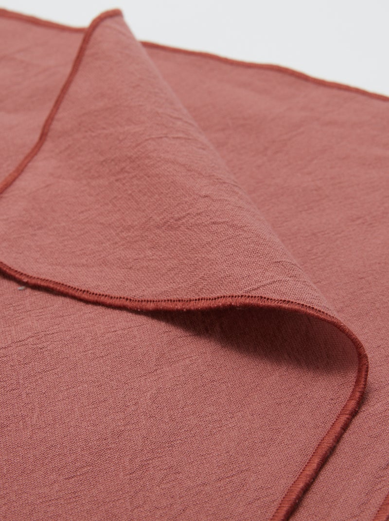 Set van 2 effen 2-in-1 placemats/servetten 32 x 40 cm - Kiabi Home ROSE - Kiabi