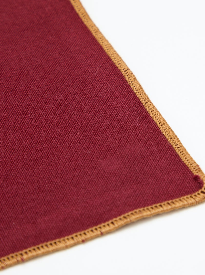 Set van 2 effen 2-in-1 placemats/servetten (32x40 cm) - Kiabi Home Bruin - Kiabi
