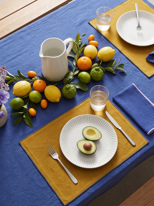 Set van 2 effen 2-in-1 placemats/servetten (32x40 cm) - Kiabi Home - Kiabi
