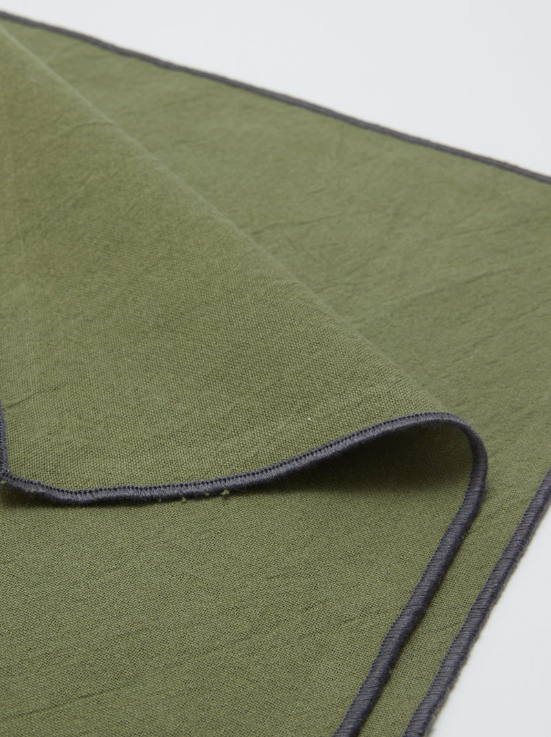 Set van 2 effen 2-in-1 placemats/servetten (32x40 cm) - Kiabi Home groen - Kiabi