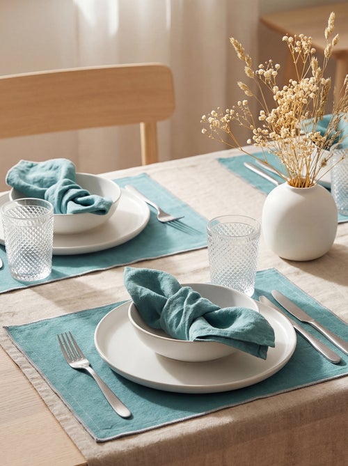 Set van 2 effen 2-in-1 placemats/servetten (32x40 cm) - Kiabi Home - Kiabi