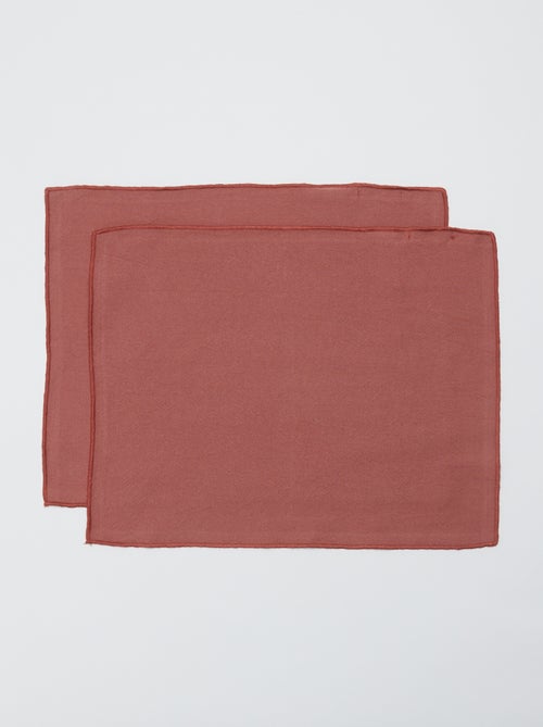 Set van 2 effen 2-in-1 placemats/servetten (32x40 cm) - Kiabi Home - Kiabi