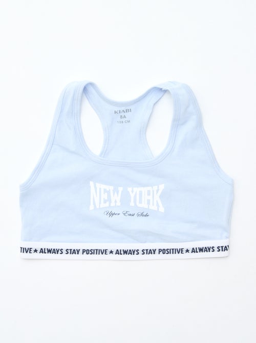Set van 2 effen bralettes voor meisjes - Kiabi