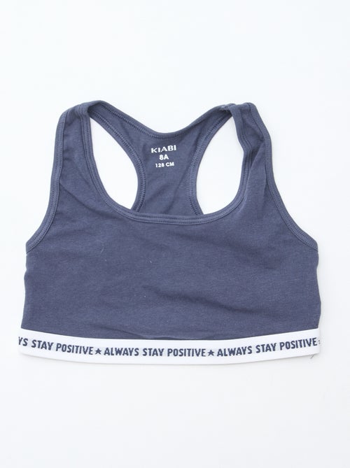 Set van 2 effen bralettes voor meisjes - Kiabi