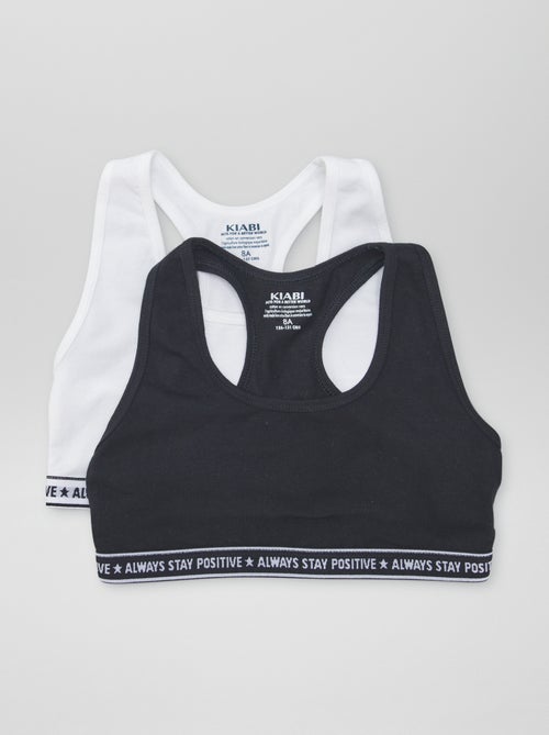 Set van 2 effen bralettes voor meisjes - Kiabi