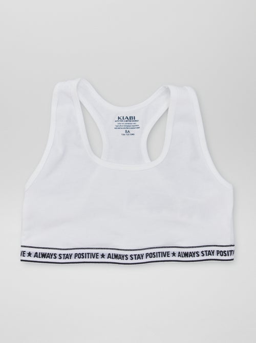 Set van 2 effen bralettes voor meisjes - Kiabi