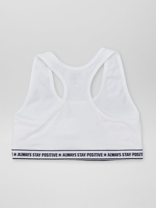 Set van 2 effen bralettes voor meisjes - Kiabi