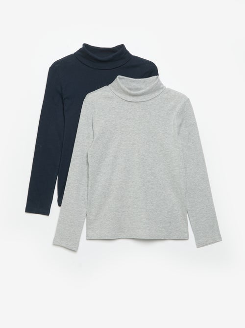 Set van 2 effen coltruien - Kiabi