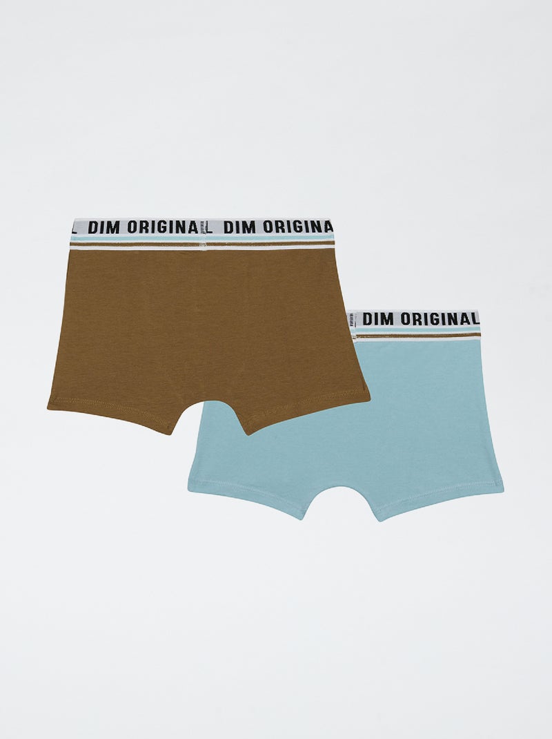 Set van 2 effen 'Dim' boxers Blauw - Kiabi